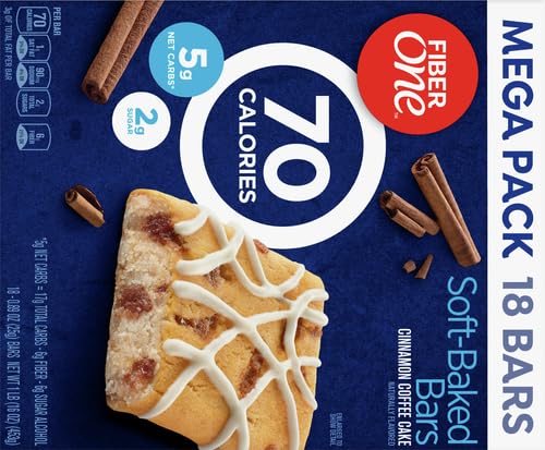 Fiber One 70 Calorie Soft-Baked Bars, Cinnamon Coffee Cake, 18 ct - Image 3
