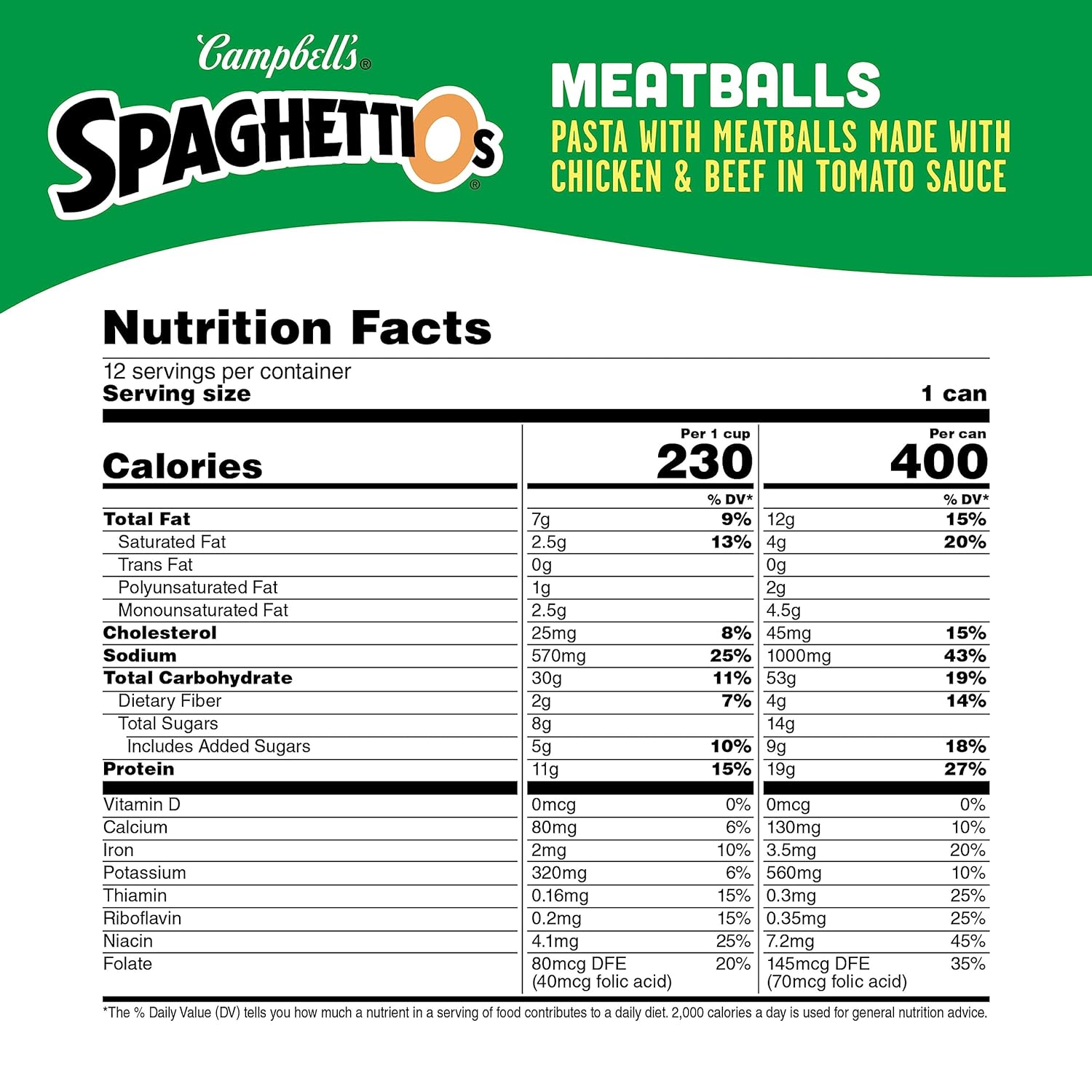 SpaghettiOs Canned Pasta with Meatballs, 15.6 oz Can (Pack of 12) - Image 4